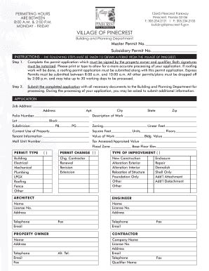 pinecrest building department permit search.